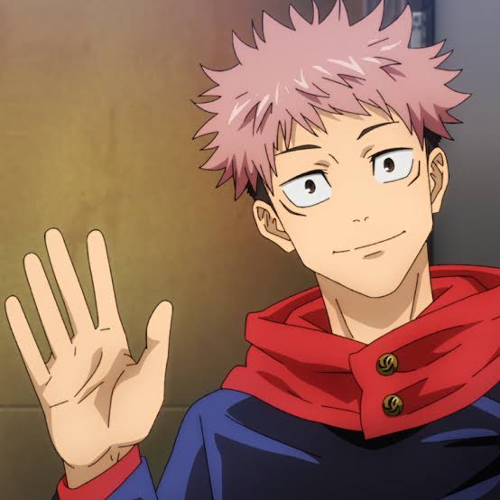 Anime character reference showing pink hair and dark uniform