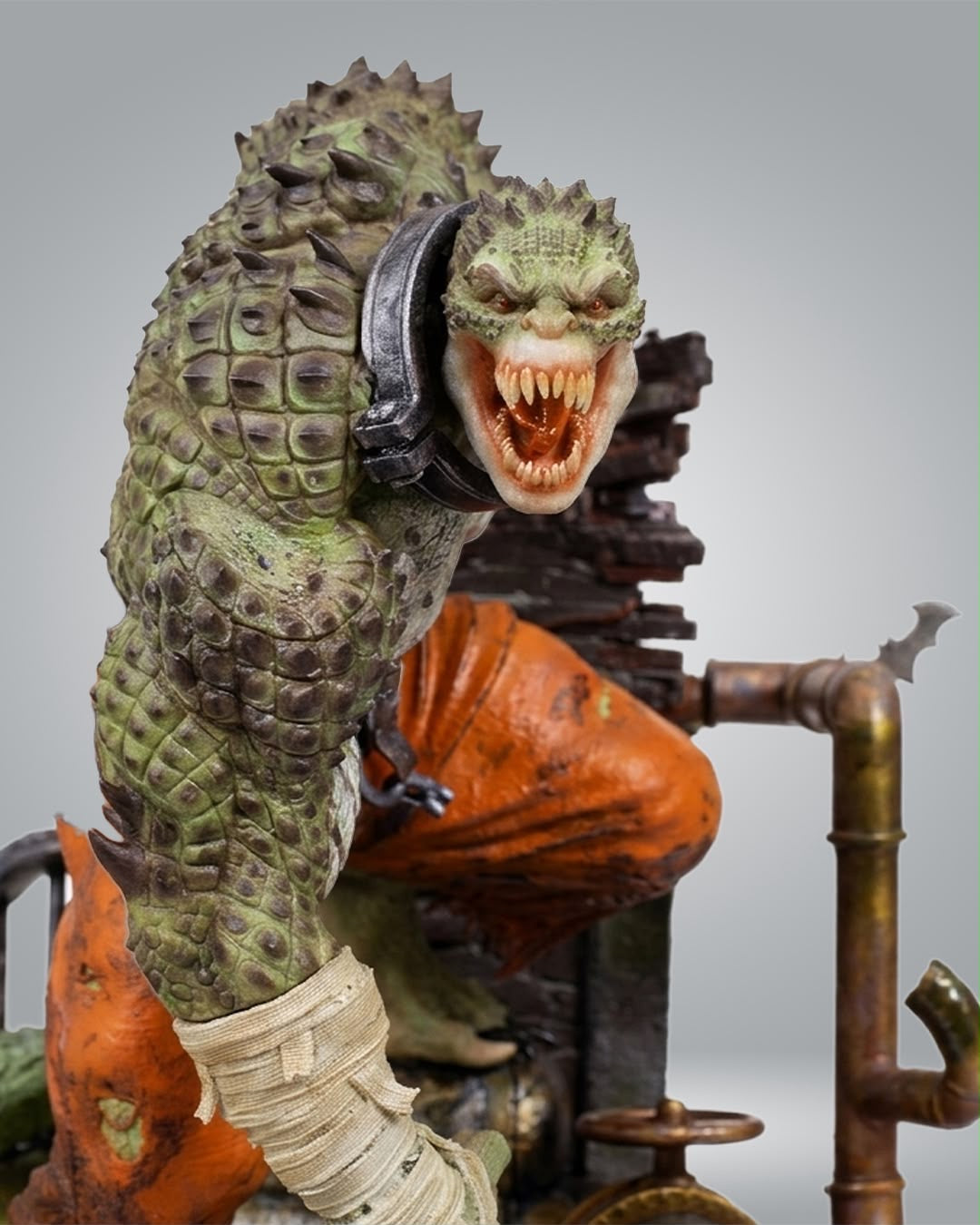Killer Croc 1:8 scale statue front close-up