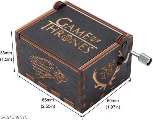 Winter Is Coming Wooden Music Box | Game of Thrones Inspired Hand Crank Gift