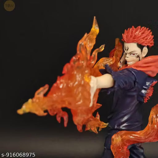 Ryomen Sukuna Yuji Itadori PVC Action Figure 20.5cm – Jujutsu Kaisen Flame Effect Collectible Display Statue