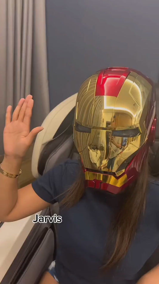 Iron Man Mark 5 LED Helmet Collectible Replica Mask | Marvel Avengers Display Helmet