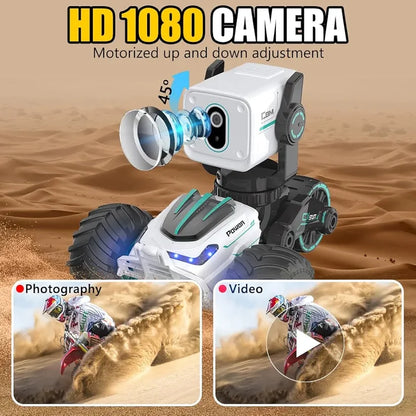 RC Camera Car with Remote Control & Display – Futuristic Off-Road Stunt Vehicle