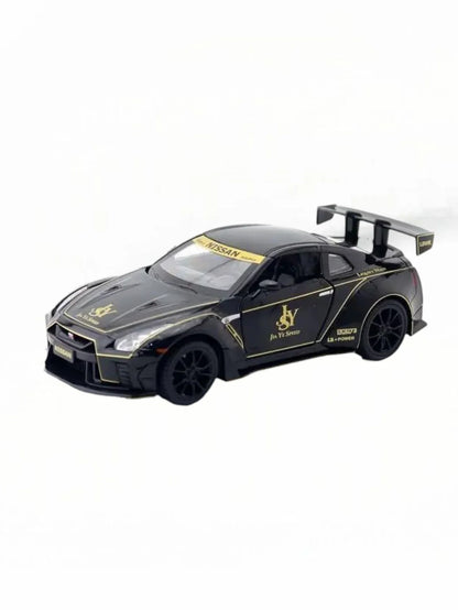 Racing Sports Car Die-Cast Model – Pull-Back Car with Lights, Sound & Openable Doors