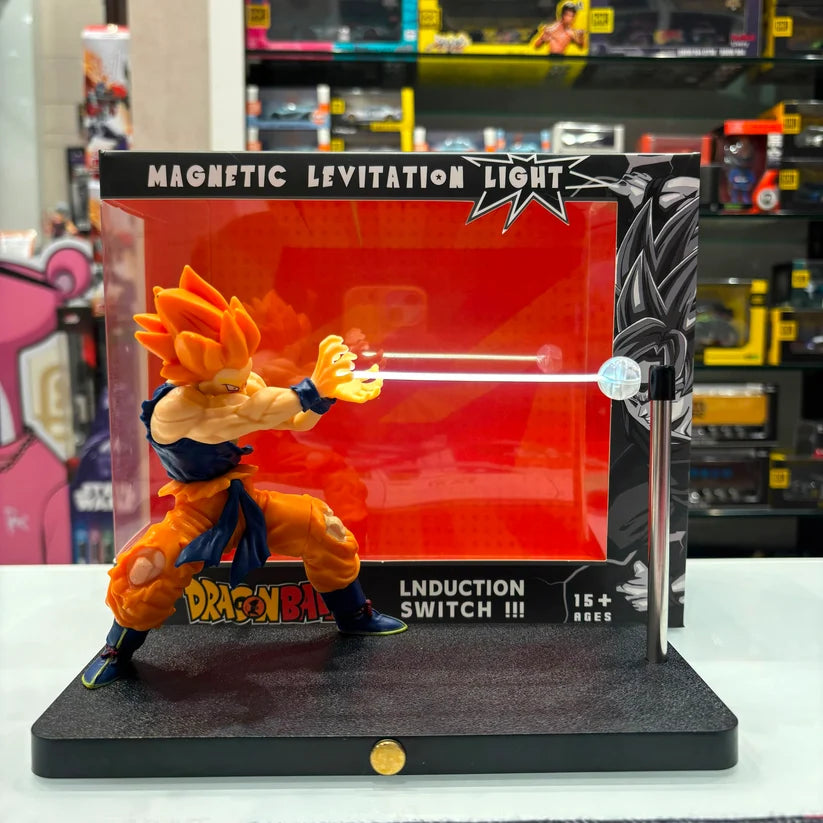 Goku Magnetic Levitation Light Figure – Super Saiyan-Style Dragon Ball Collectible with Energy Effect