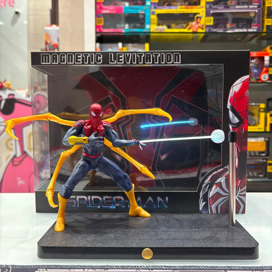 Spider-Man Iron Spider Magnetic Levitation Figure – Floating Marvel Collectible with Mechanical Arms
