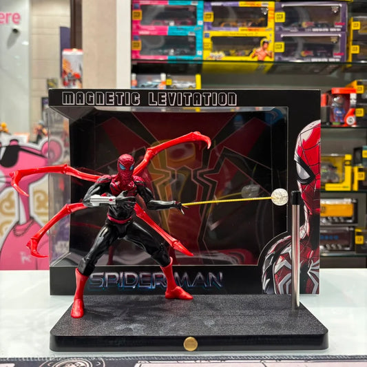 Spider-Man Magnetic Levitation Figure – Floating Superhero Collectible with Display Stand