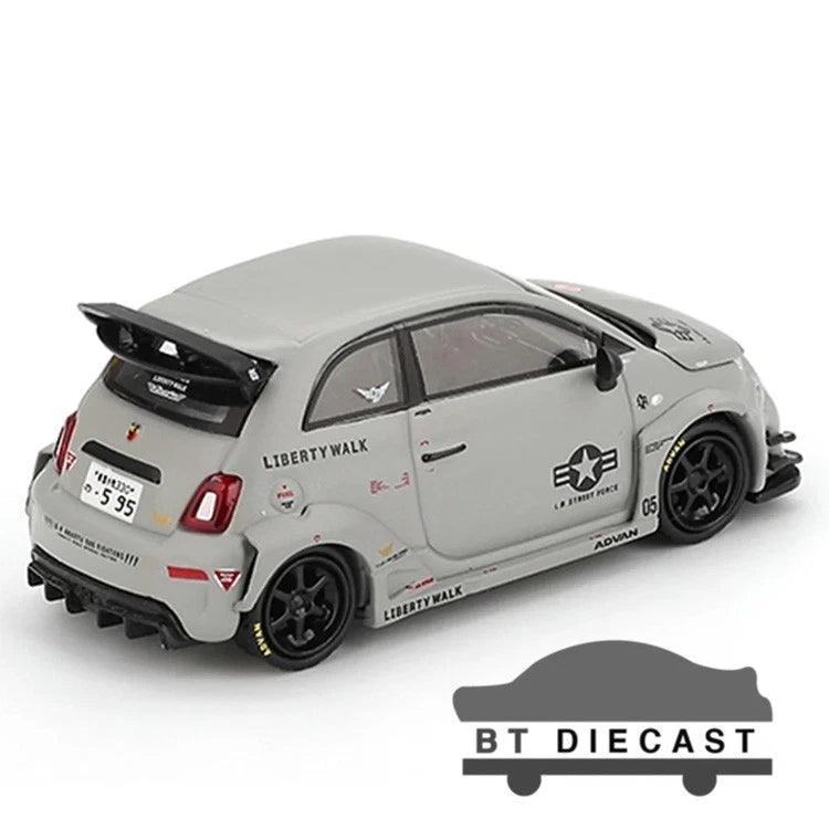 MINI GT #995 Abarth 595 LB-WORKS × Abas Works Grey 1:64 Die-Cast
