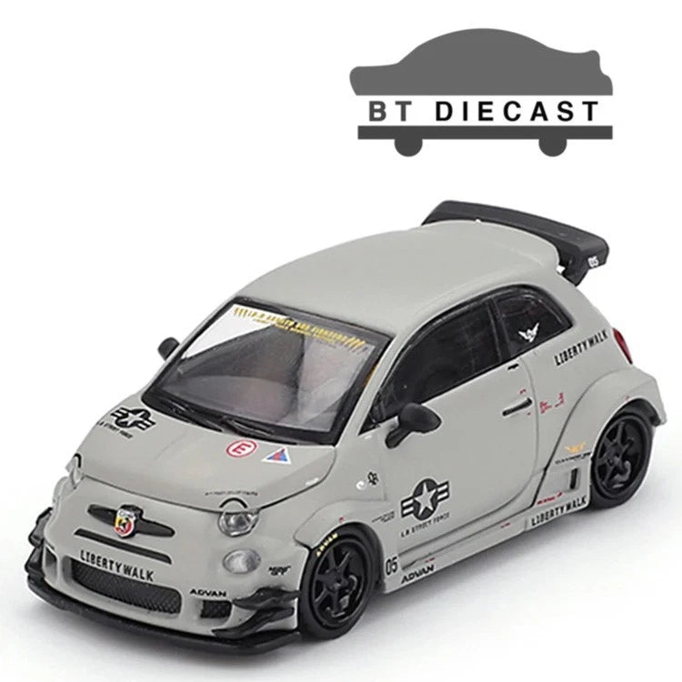 MINI GT #995 Abarth 595 LB-WORKS × Abas Works Grey 1:64 Die-Cast