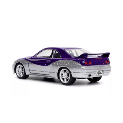 Jada Fast & Furious 1995 Nissan Skyline GT-R BCNR33 1:32 Die-Cast Model Car – Silver & Purple