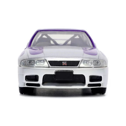Jada Fast & Furious 1995 Nissan Skyline GT-R BCNR33 1:32 Die-Cast Model Car – Silver & Purple