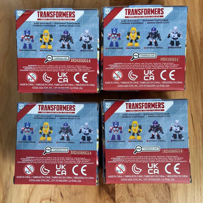 Jada Toys Transformers Metalfigs 2.5" Die-Cast Mini Figures – Optimus Prime, Megatron, Bumblebee & Optimus Primal