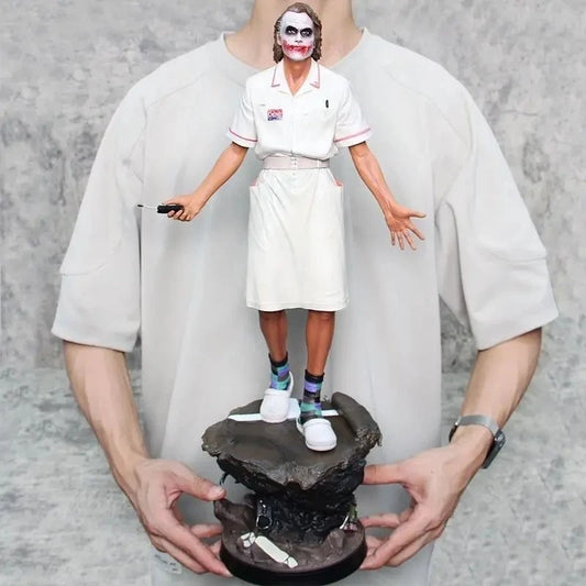 The Joker Nurse Version Premium Collectible Statue – DC Comics Movie-Inspired Deluxe Display Figure with Rocky Base