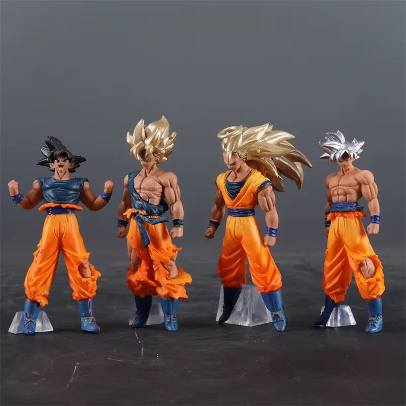 Dragon Ball Goku Mini Figure Set – 4-Piece Super Saiyan & Ultra Instinct PVC Collectibles