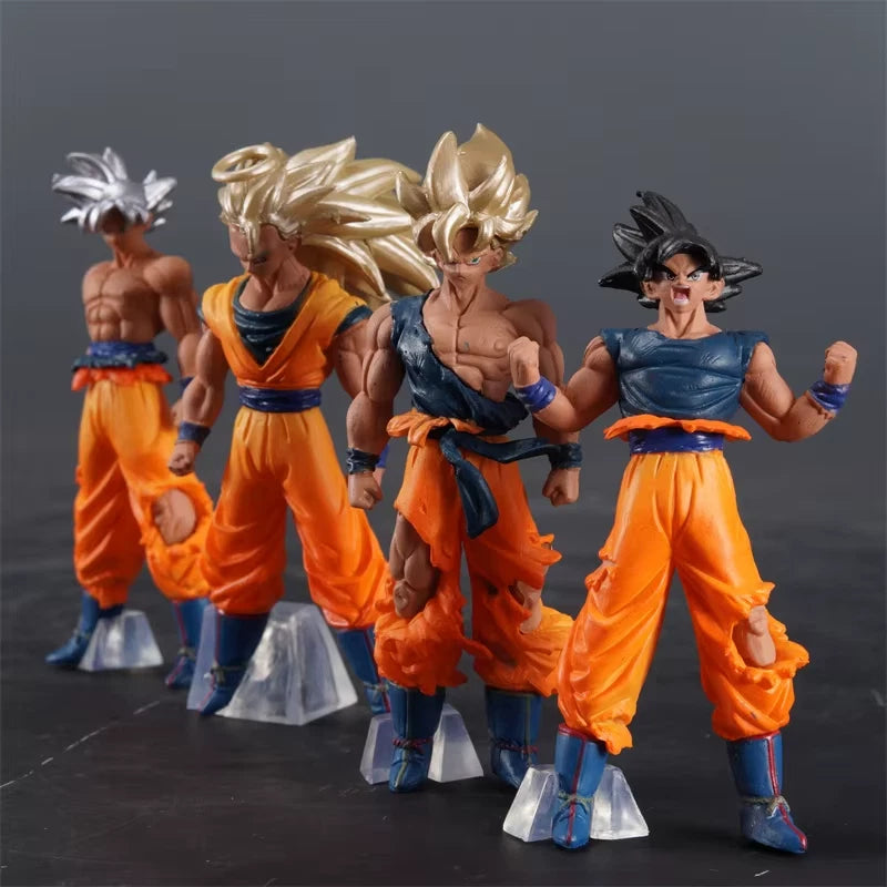 Dragon Ball Goku Mini Figure Set – 4-Piece Super Saiyan & Ultra Instinct PVC Collectibles