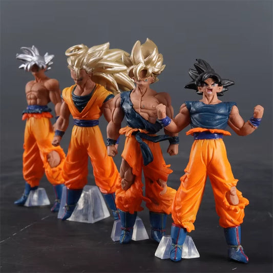 Dragon Ball Goku Mini Figure Set – 4-Piece Super Saiyan & Ultra Instinct PVC Collectibles