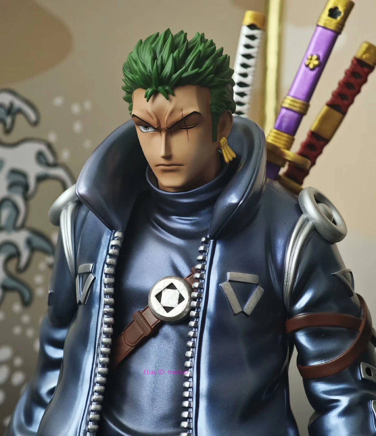 One Piece Roronoa Zoro Futuristic Figure – Green-Haired Swordsman Collectible Statue