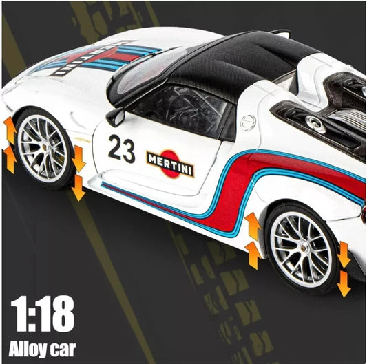 1:18 Porsche 918 Spyder Martini Racing Livery Model Car – Limited Edition