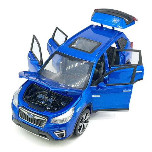 Subaru Forester 1:64 Die-Cast Model Car – Blue Alloy SUV with Opening Doors
