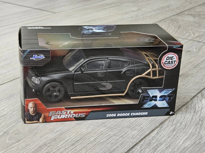 Jada Fast & Furious 2006 Dodge Charger 1:32 Die-Cast Metal Model Car – Matte Black