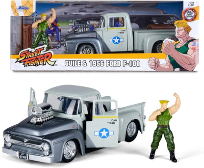 Street Fighter Guile 1956 Ford F-100 1:24 Die-Cast with Figure – Jada Toys