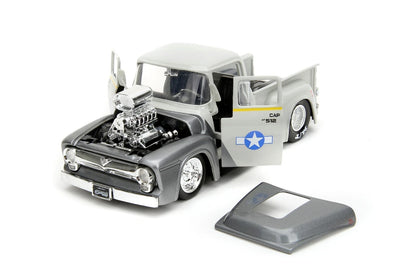 Street Fighter Guile 1956 Ford F-100 1:24 Die-Cast with Figure – Jada Toys