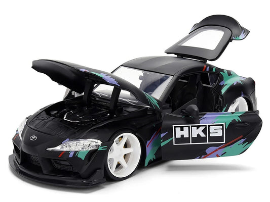 Jada Toys JDM Tuners 2002 Toyota Supra HKS 1:24 Die-Cast Model Car – Black