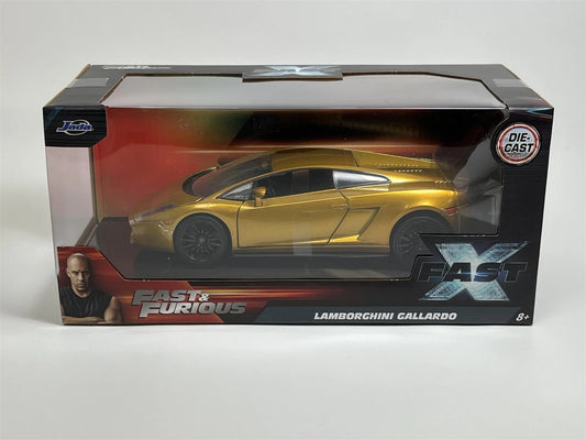 Jada Fast & Furious Lamborghini Gallardo 1:24 Die-Cast Model Car – Fast X Gold Collectible