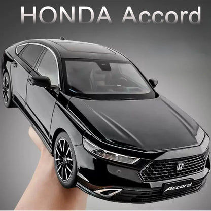 Honda Accord 1:18 Die-Cast Model Car – White Alloy Sedan with Opening Doors & Hood