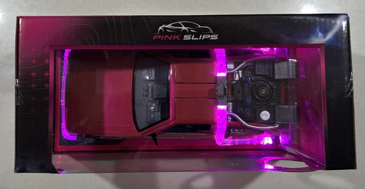 Jada Toys Back to the Future Pink Slips DeLorean Time Machine 1:24 Die-Cast – Pink