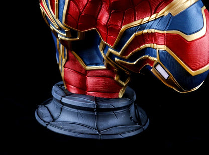 Iron Spider Spider-Man Bust Figure – Marvel Red Blue & Gold Armor Collectible Display Statue