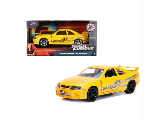 Jada Fast & Furious Leon's 1995 Nissan Skyline GT-R BCNR33 1:32 Die-Cast Model Car – Yellow