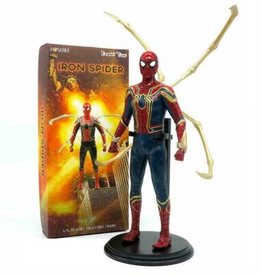 Iron Spider Deluxe Collectible Figure – Marvel Avengers Spider-Man Premium Display Statue with Mechanical Spider Legs