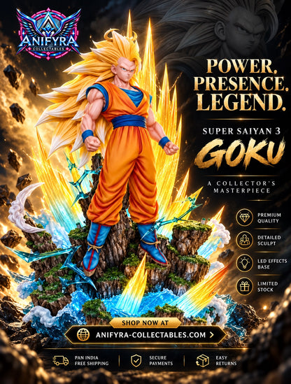Super Saiyan 3 Goku LED collectible statue, 45 cm