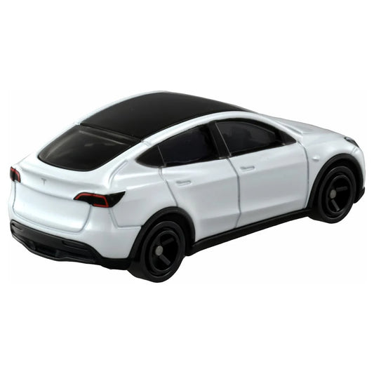 Tomica No. 98 Tesla Model 3 1:63 Scale White Die-Cast Model Car