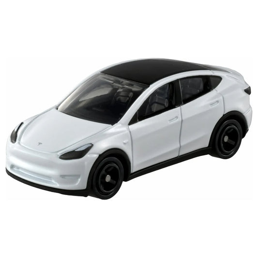 Tomica No. 98 Tesla Model 3 1:63 Scale White Die-Cast Model Car
