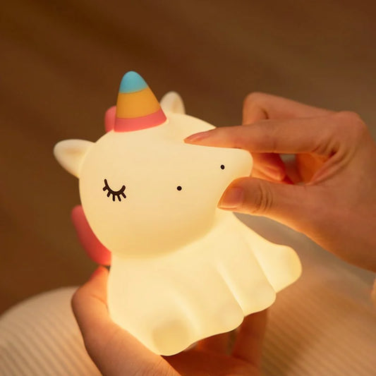 Cute Unicorn LED Night Light – Soft Glowing Bedside Lamp for Kids & Girls