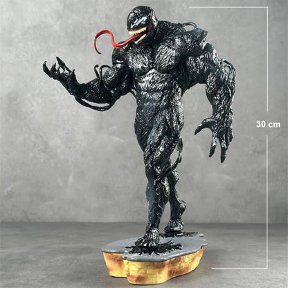 30 cm Venom collectible figure with glossy black sculpt, red tongue and display base